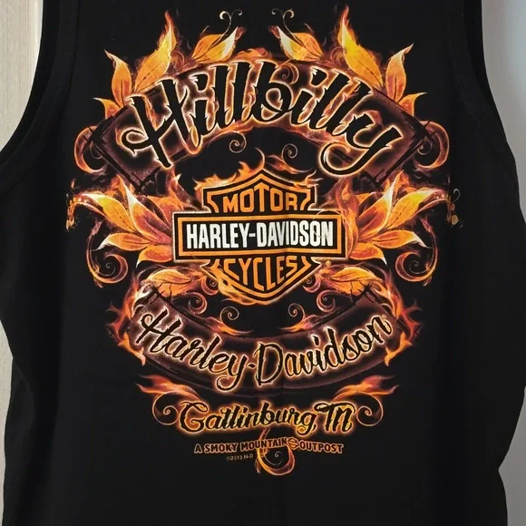 Harley-Davidson Black Tank Top from Hillbilly Harley, TN - Picture 3 of 4